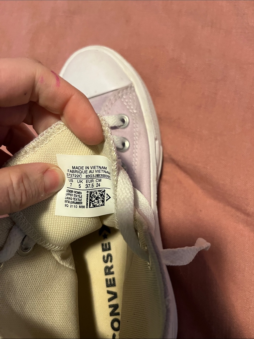 Converse High Top Platform Sneakers - Pale Lavender/Pink - Picture 2 of 3